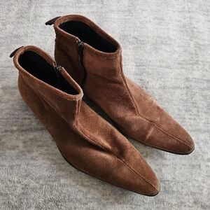 Delicious Junction Brown Suede Boots Pointed Toe Womens US 11